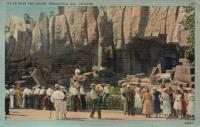 Vintage Linen Polar Bear Enclosure, Brookfield Zoo, Chicago, IL postcard