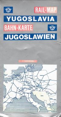 Železnička karta Jugoslavije / Rail-map Yugoslavia (1988)
